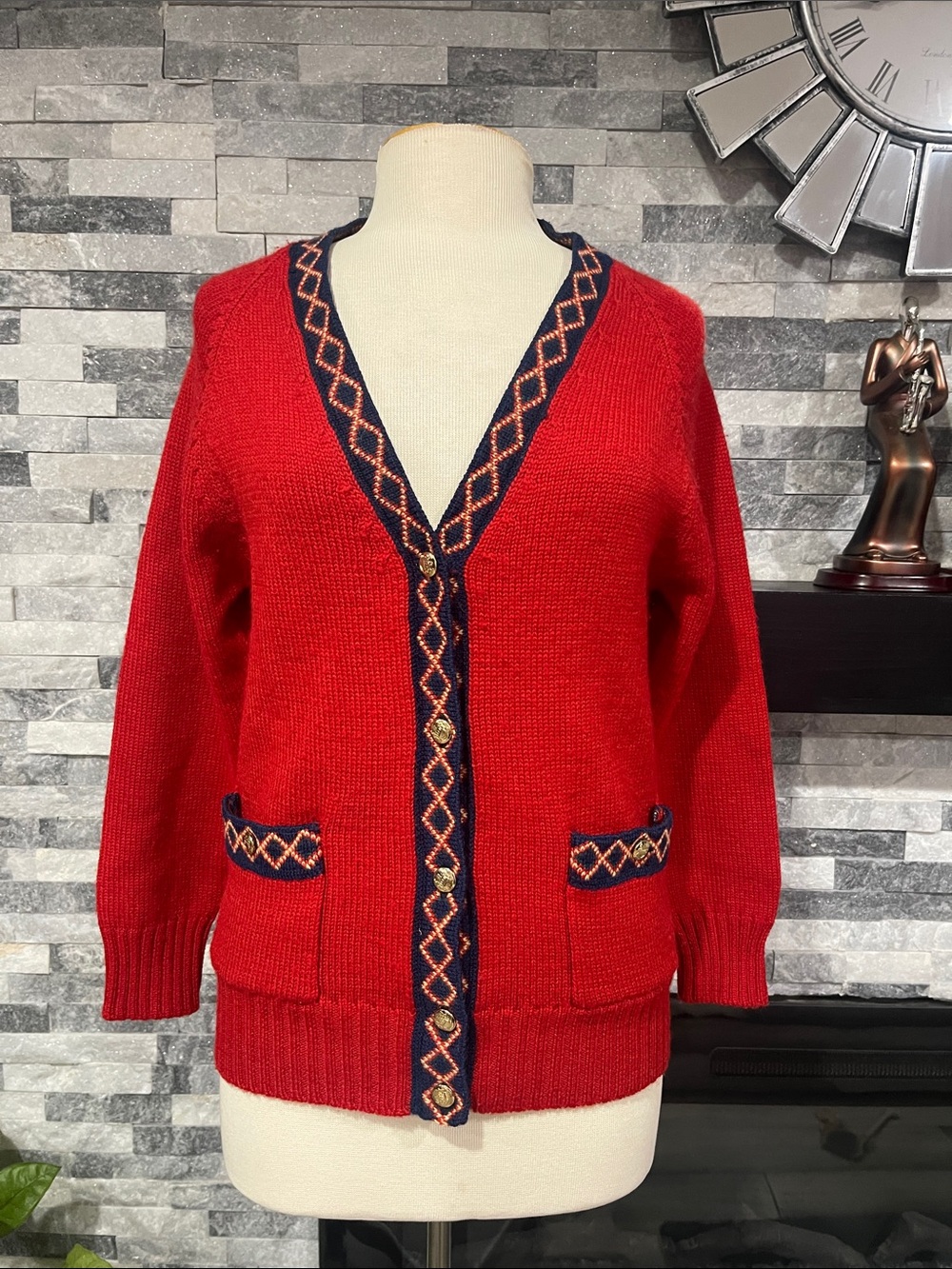 Aston Wool Red Sweater Women’s Size S
